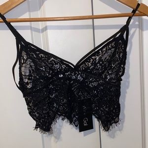 Black Bralette lace top in size small